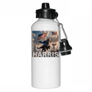 Harris 2024 Childless Cat Funny Usa Election Aluminum Water Bottle