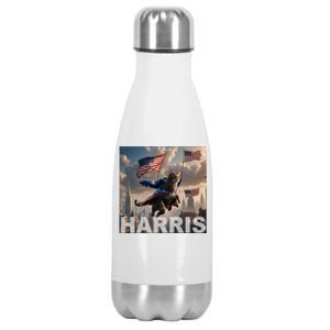 Harris 2024 Childless Cat Funny Usa Election Stainless Steel Insulated Water Bottle