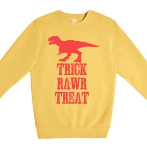 Halloween 2020 Costume Trick Rawr Treat Gift Premium Crewneck Sweatshirt