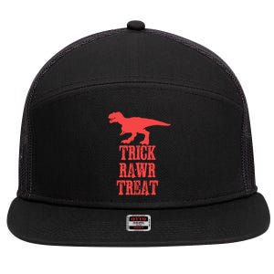 Halloween 2020 Costume Trick Rawr Treat Gift 7 Panel Mesh Trucker Snapback Hat