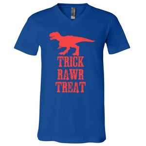 Halloween 2020 Costume Trick Rawr Treat Gift V-Neck T-Shirt