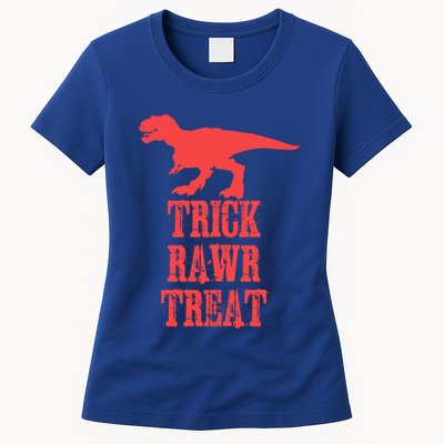 Halloween 2020 Costume Trick Rawr Treat Gift Womens T-Shirt