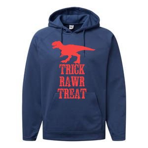 Halloween 2020 Costume Trick Rawr Treat Gift Performance Fleece Hoodie