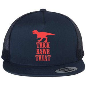 Halloween 2020 Costume Trick Rawr Treat Gift Flat Bill Trucker Hat