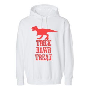 Halloween 2020 Costume Trick Rawr Treat Gift Garment-Dyed Fleece Hoodie