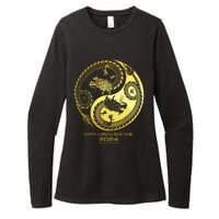 Happy 2024 Chinese New Year 2024 Year Of The Dragon 2024 Womens CVC Long Sleeve Shirt