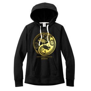 Happy 2024 Chinese New Year 2024 Year Of The Dragon 2024 Women's Fleece Hoodie