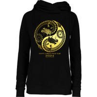 Happy 2024 Chinese New Year 2024 Year Of The Dragon 2024 Womens Funnel Neck Pullover Hood