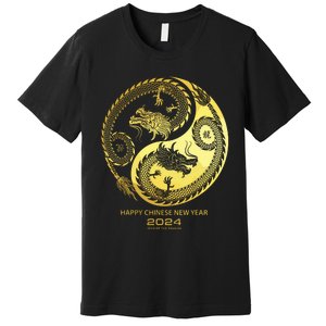 Happy 2024 Chinese New Year 2024 Year Of The Dragon 2024 Premium T-Shirt