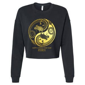 Happy 2024 Chinese New Year 2024 Year Of The Dragon 2024 Cropped Pullover Crew