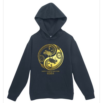 Happy 2024 Chinese New Year 2024 Year Of The Dragon 2024 Urban Pullover Hoodie