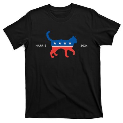 Harris 2024 Democrat Cat Vote For Kamala Walz Election T-Shirt