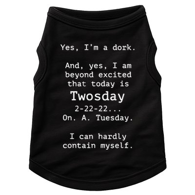 Happy 2s Day Twosday Tuesday 2 22 22 Feb 22nd Twosday Doggie Tank