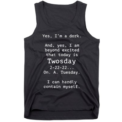 Happy 2s Day Twosday Tuesday 2 22 22 Feb 22nd Twosday Tank Top