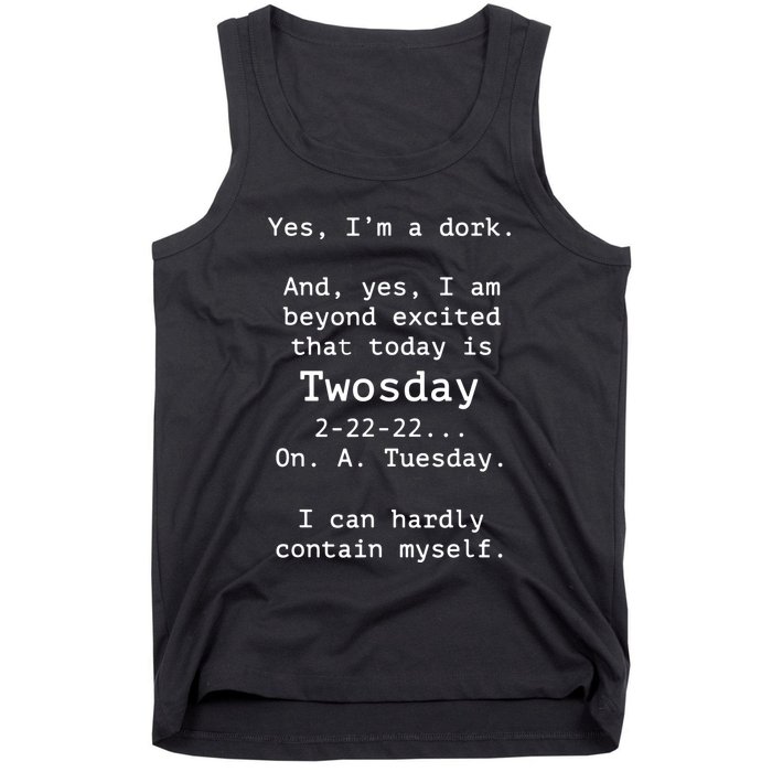 Happy 2s Day Twosday Tuesday 2 22 22 Feb 22nd Twosday Tank Top