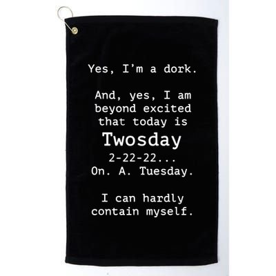 Happy 2s Day Twosday Tuesday 2 22 22 Feb 22nd Twosday Golf Towel