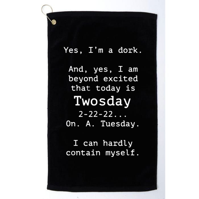 Happy 2s Day Twosday Tuesday 2 22 22 Feb 22nd Twosday Golf Towel