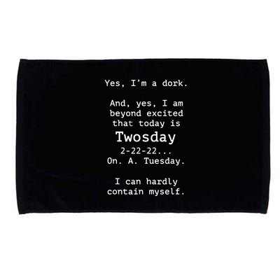 Happy 2s Day Twosday Tuesday 2 22 22 Feb 22nd Twosday Microfiber Hand Towel