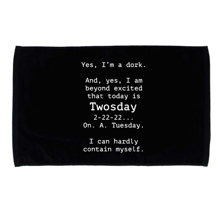 Happy 2s Day Twosday Tuesday 2 22 22 Feb 22nd Twosday Microfiber Hand Towel