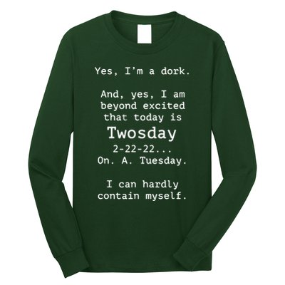 Happy 2s Day Twosday Tuesday 2 22 22 Feb 22nd Twosday Long Sleeve Shirt