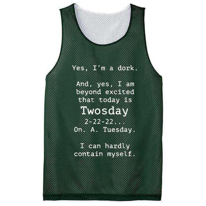 Happy 2s Day Twosday Tuesday 2 22 22 Feb 22nd Twosday Mesh Reversible Basketball Jersey Tank