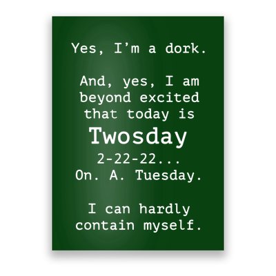 Happy 2s Day Twosday Tuesday 2 22 22 Feb 22nd Twosday Poster