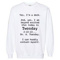 Happy 2s Day Twosday Tuesday 2 22 22 Feb 22nd Twosday Garment-Dyed Sweatshirt