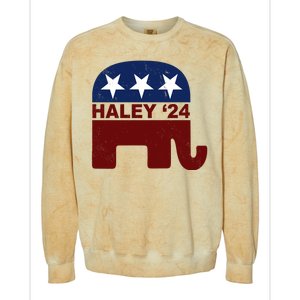 Haley 2024 Election Republican Colorblast Crewneck Sweatshirt