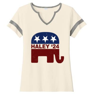 Haley 2024 Election Republican Ladies Halftime Notch Neck Tee