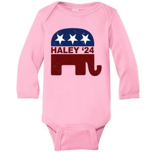 Haley 2024 Election Republican Baby Long Sleeve Bodysuit