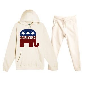 Haley 2024 Election Republican Premium Hooded Sweatsuit Set