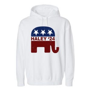 Haley 2024 Election Republican Garment-Dyed Fleece Hoodie