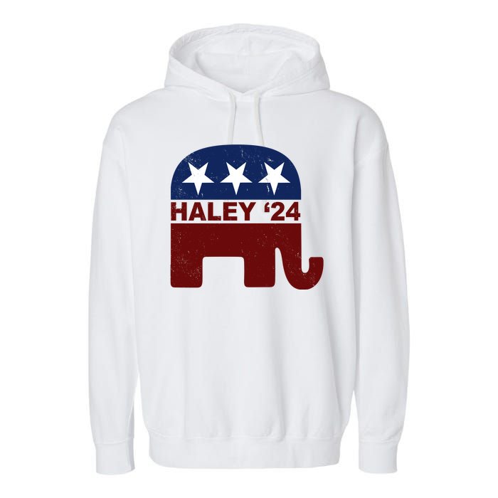 Haley 2024 Election Republican Garment-Dyed Fleece Hoodie