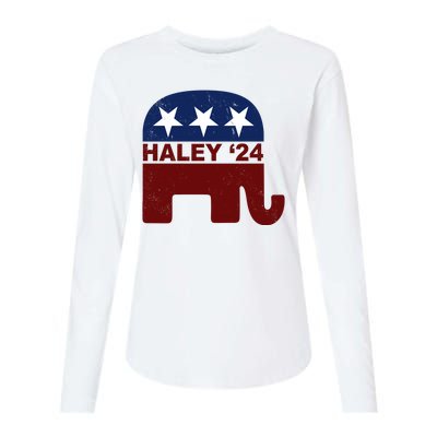 Haley 2024 Election Republican Womens Cotton Relaxed Long Sleeve T-Shirt