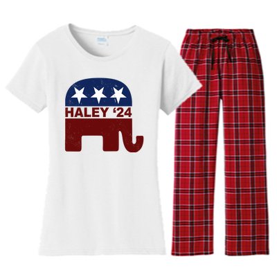 Haley 2024 Election Republican Women's Flannel Pajama Set