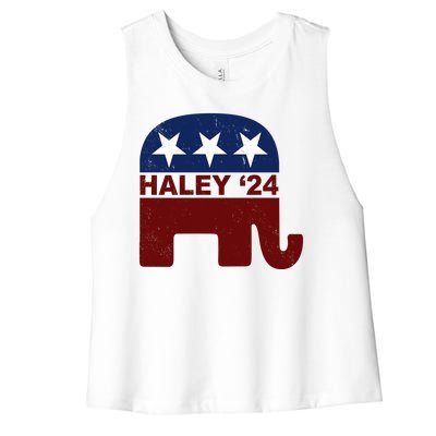 Haley 2024 Election Republican Women's Racerback Cropped Tank