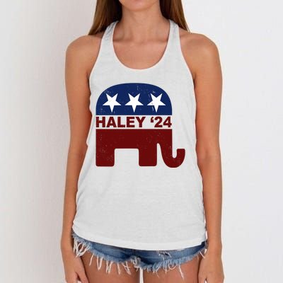 Haley 2024 Election Republican Women's Knotted Racerback Tank