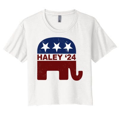 Haley 2024 Election Republican Women's Crop Top Tee