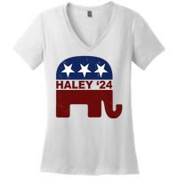 Haley 2024 Election Republican Women's V-Neck T-Shirt