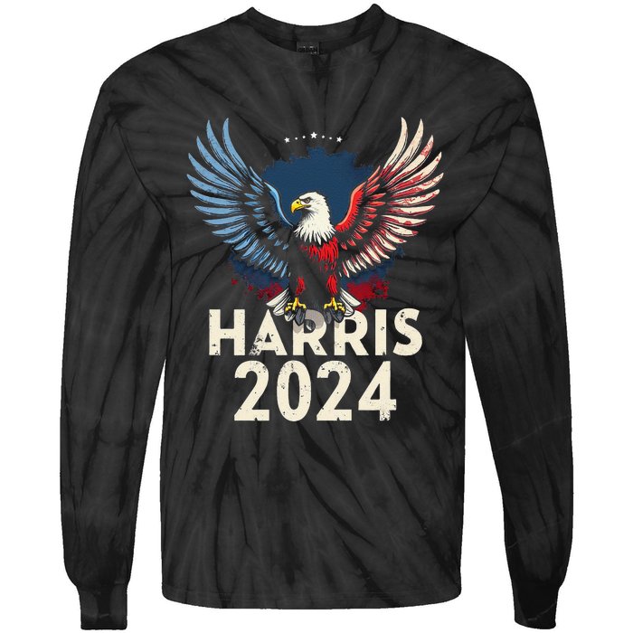 Harris 2024 Eagle Tie-Dye Long Sleeve Shirt