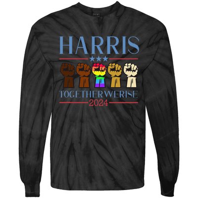 Harris 2024 Election Lgbt Kamala Harris 2024 Tie-Dye Long Sleeve Shirt