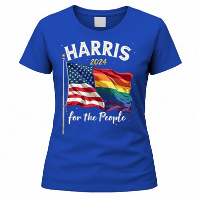 Harris 2024 For The People Usa Pride Flag Women's T-Shirt