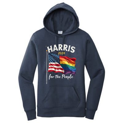 Harris 2024 For The People Usa Pride Flag Women's Pullover Hoodie