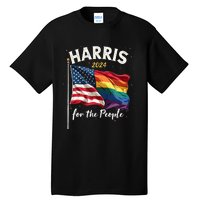 Harris 2024 For The People Usa Pride Flag Tall T-Shirt