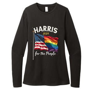 Harris 2024 For The People Usa Pride Flag Womens CVC Long Sleeve Shirt