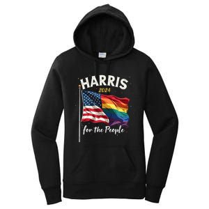 Harris 2024 For The People Usa Pride Flag Women's Pullover Hoodie