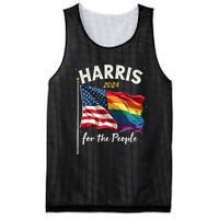 Harris 2024 For The People Usa Pride Flag Mesh Reversible Basketball Jersey Tank