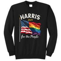 Harris 2024 For The People Usa Pride Flag Tall Sweatshirt