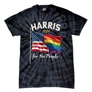 Harris 2024 For The People Usa Pride Flag Tie-Dye T-Shirt