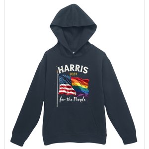 Harris 2024 For The People Usa Pride Flag Urban Pullover Hoodie